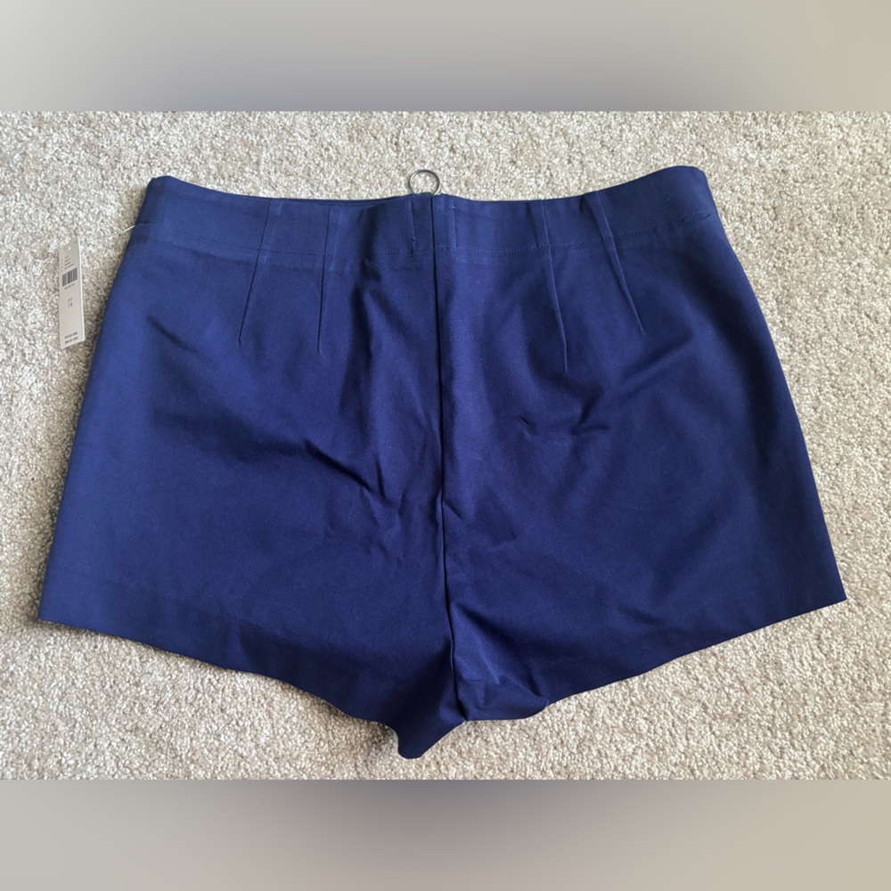 NWT Anthropologie Maeve Zipper Front Navy Shorts, Size 14 - Picture 6 of 7